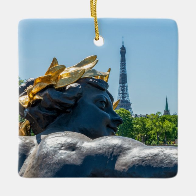 Nymph de la Neva on the Pont Alexandre III - Paris Ceramic Ornament (Front)