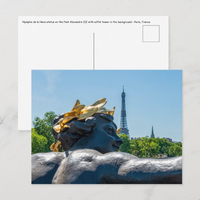 Nymph de la Neva on the Pont Alexandre III - Paris Postcard (Front/Back)