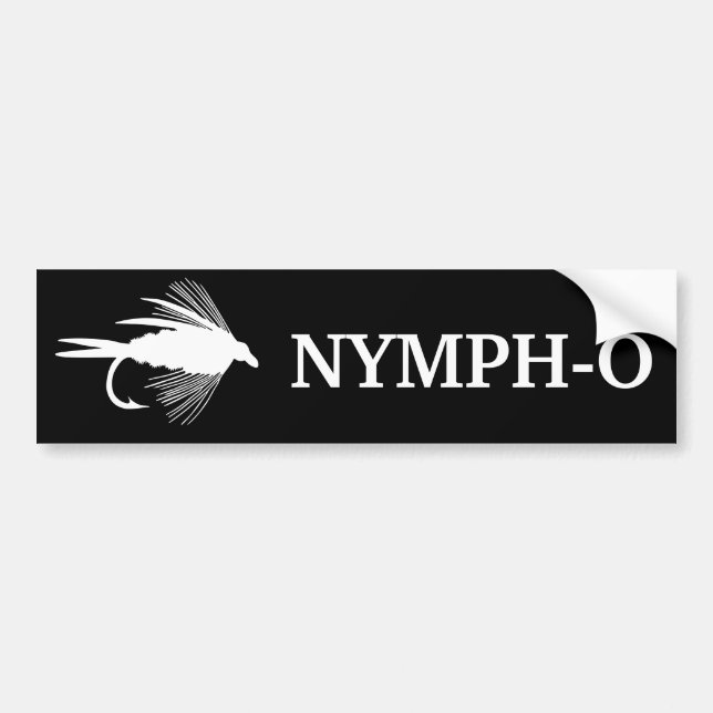 Nymph-O funny fly fishing lure Bumper Sticker (Front)