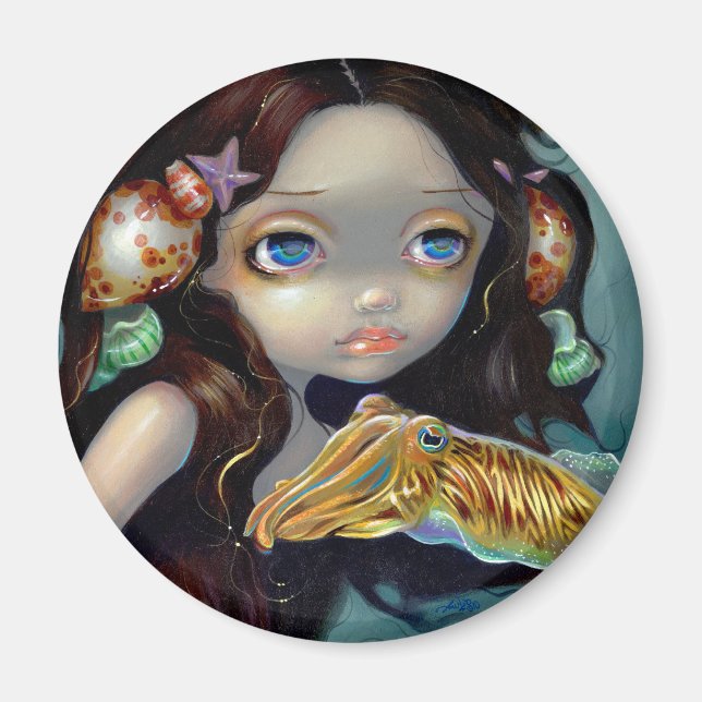 "Nymph with a Cuttlefish" Magnet (Front)
