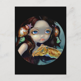 "Nymph with a Cuttlefish" Postcard