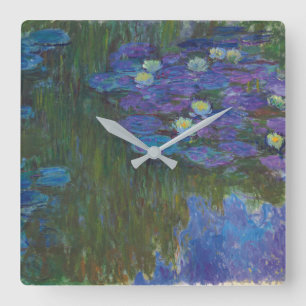 Nymphéas en fleur   1914-17 square wall clock