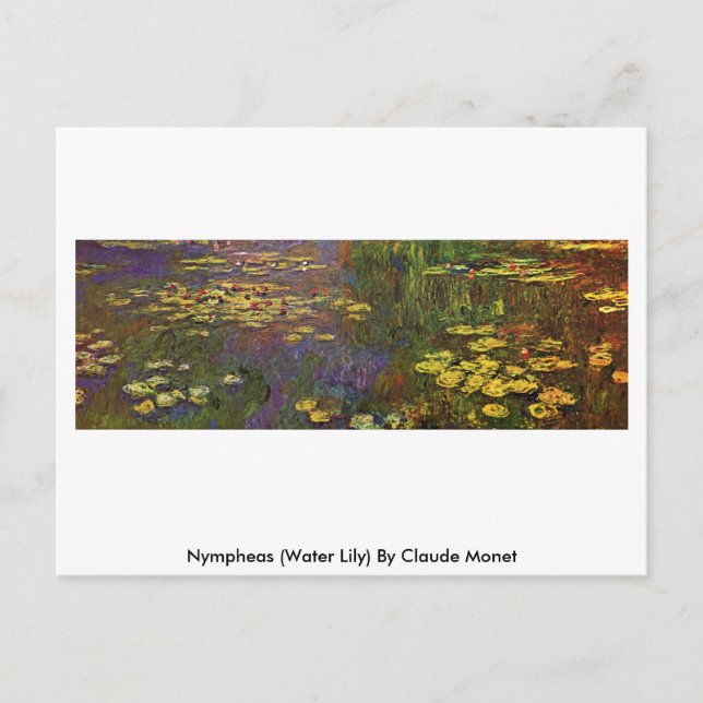 Nympheas (Water Lily) By Claude Monet Postcard (Front)