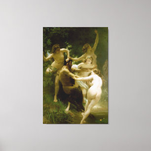Nymphs and Satyr (Nymphes et Satires) (1873) Canvas Print