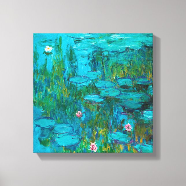 Nymphs by Monet,impressionist genuine painting Canvas Print (Front)