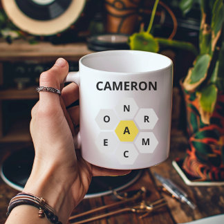 Nyt Spelling Bee,Personalized Name Wordle Coffee Mug