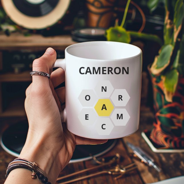 Nyt Spelling Bee,Personalized Name Wordle  Coffee Mug (Creator Uploaded)
