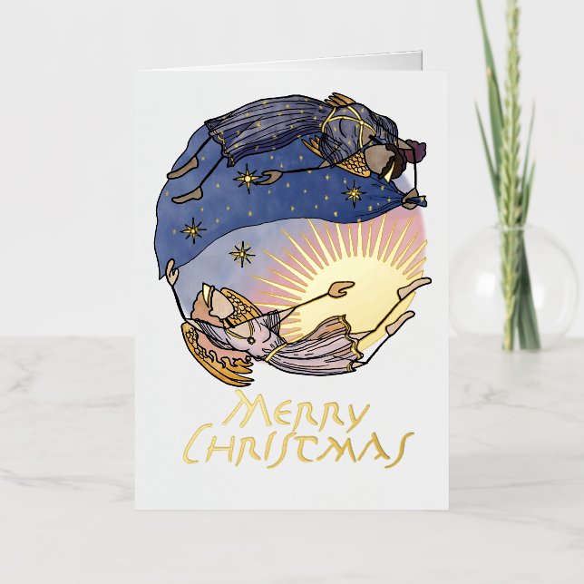 Nyx and Hespera (Night and Day) Christmas Card (Front)