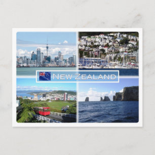 NZ Auckland Skyline - Wellington panorama - Postcard