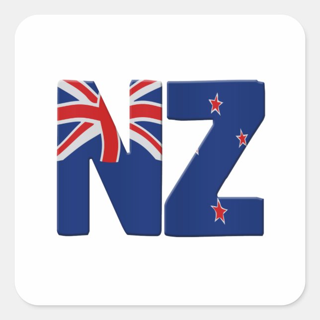 NZ flag Square Sticker (Front)