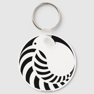 NZ Kiwi / Silver Fern Keychain