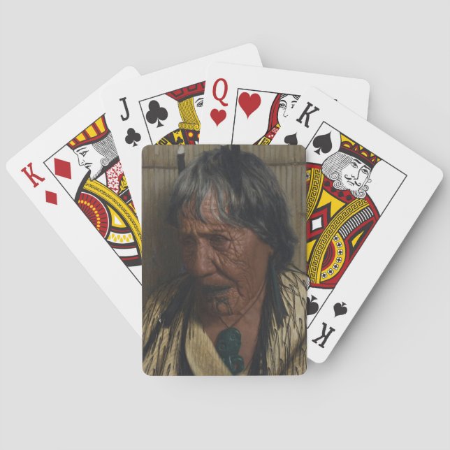 NZ Maori Leader Chieftainess Historic Art Playing Cards (Back)