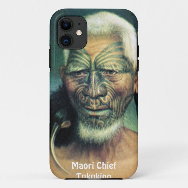 NZ New Zealand Maori Chieftain Art iPhone 5 Case (Back)
