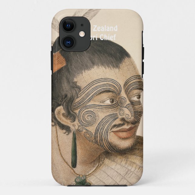 NZ New Zealand Maori Chieftain Art iPhone 5 Case (Back)