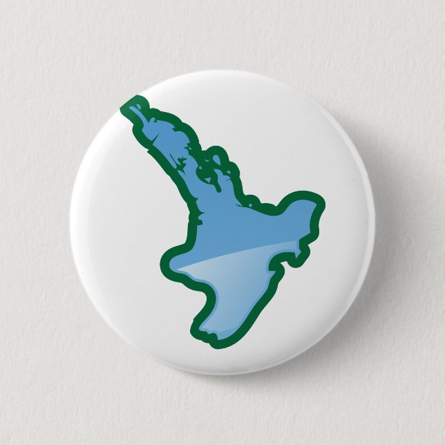 NZ North island 2 Inch Round Button (Front)