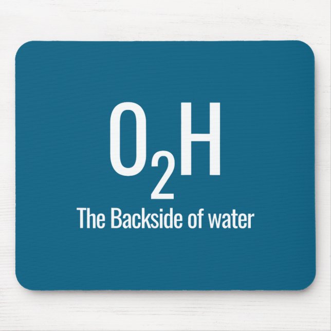 O2h the backside of water  mouse pad (Front)