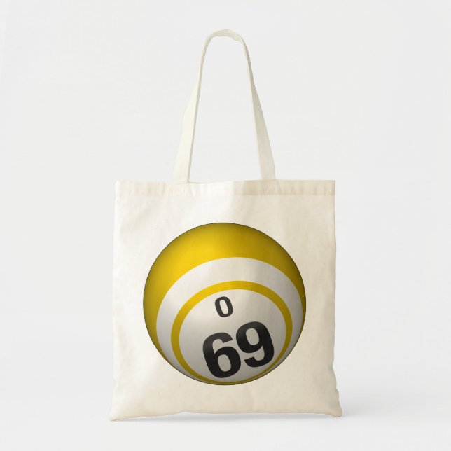 O69 Bingo ball budget tote bag (Front)