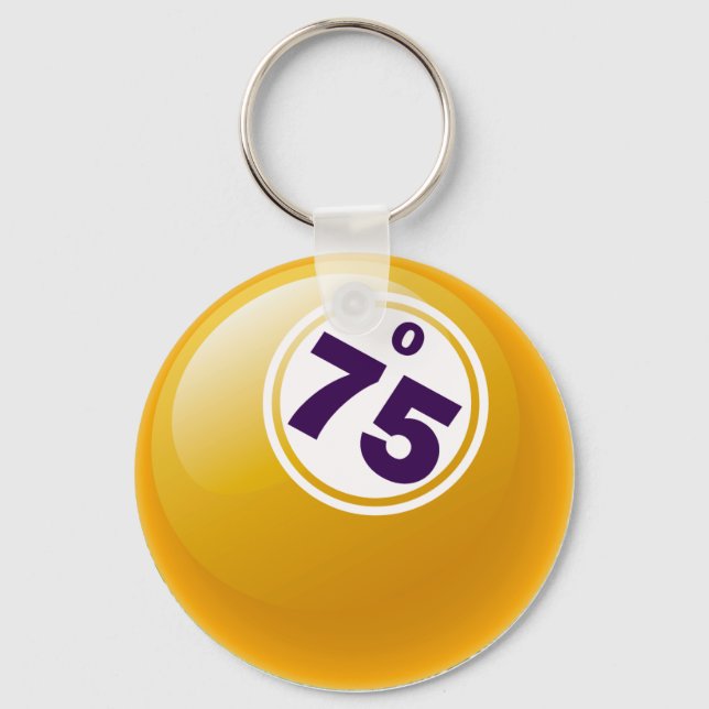 O 75 BINGO BALL KEYCHAIN (Front)