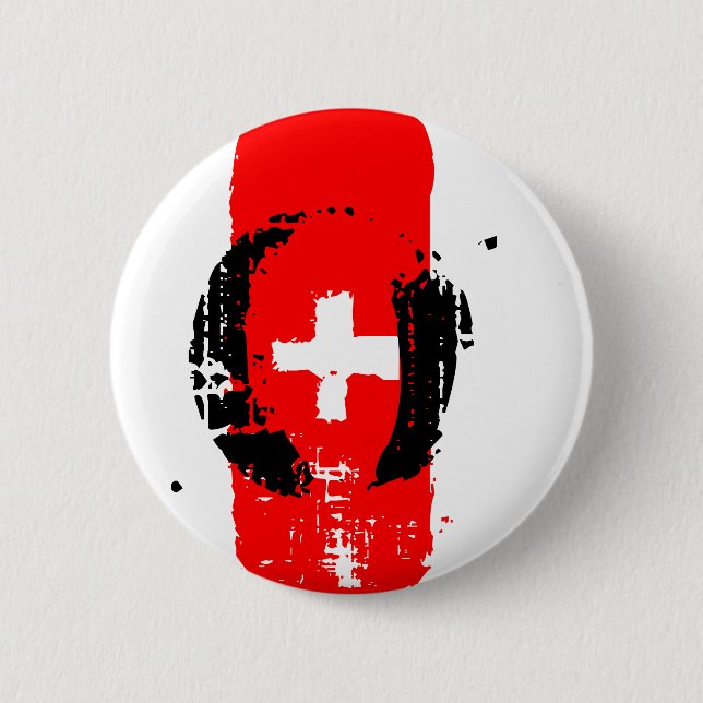 O+ Blood Type Round Button (Front)