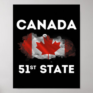 O Canada 51st State Funny Trump Canada Meme Shirt  Poster