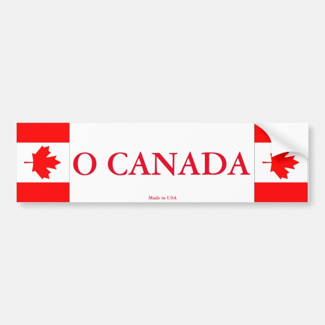 O Canada Bumper Sticker (Front)