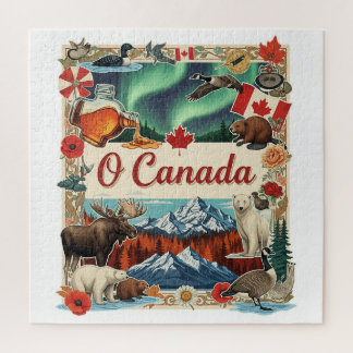 O Canada Collage – Puzzle patriotique vintage