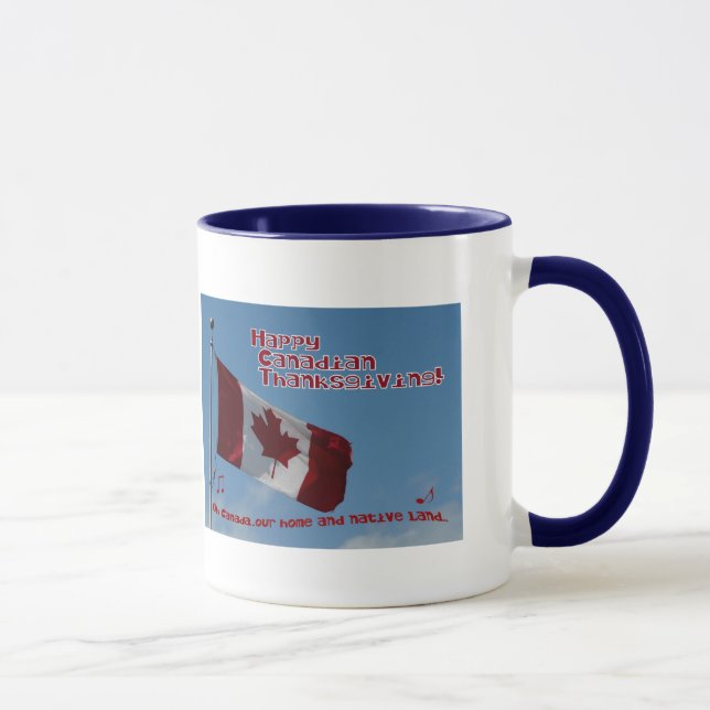 O Canada...Happy Thanksgiving-Flag Mug (Right)