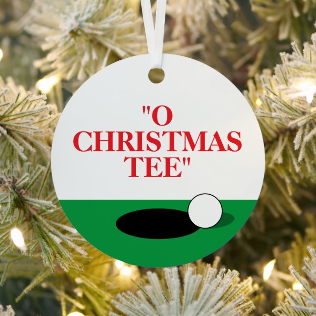 O Christmas tee Christmas tree ornament for golfer (Insitu)