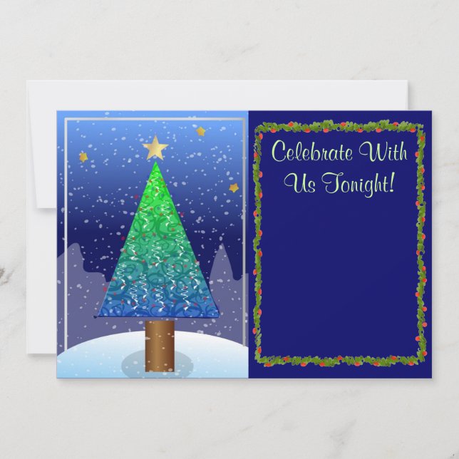 O Christmas Tree Blank Invitation (Front)