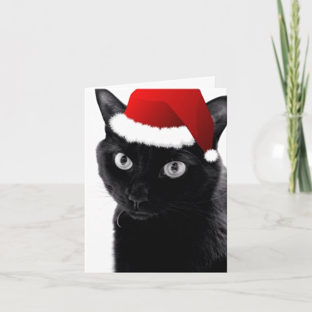 O Christmas Tree Cat Card (Front)