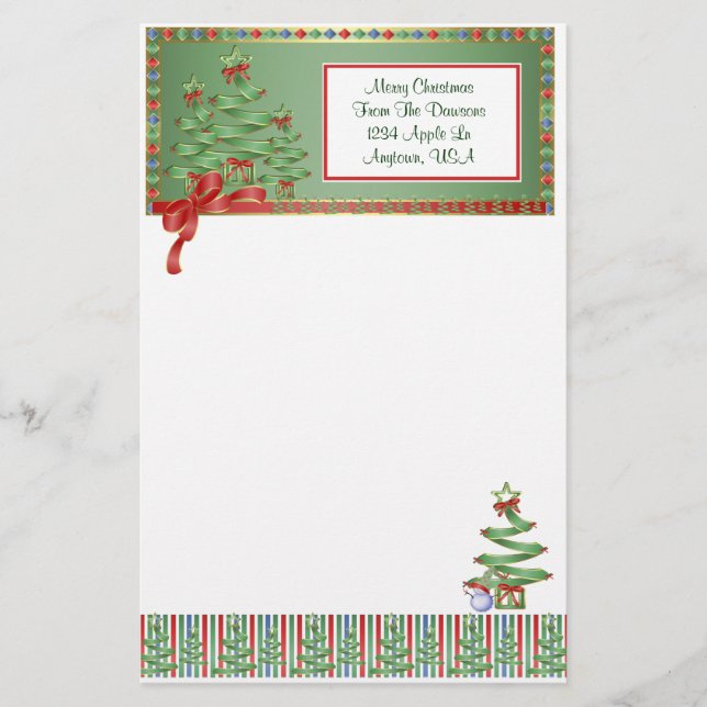 O Christmas Tree Holiday Stationery (Front)