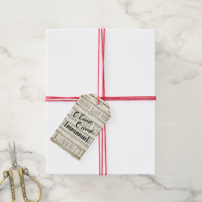 O Come, Emmanuel Gift Tags (With Twine)