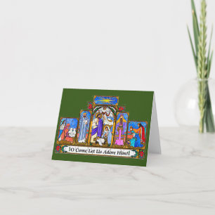 O Come Let Us Adore Him Christmas Card 