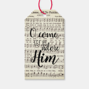 O Come, Let Us Adore Him Gift Tags