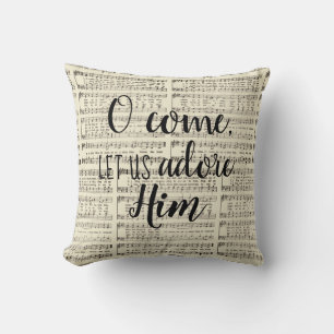 O Come, Let Us Adore Him Throw Pillow