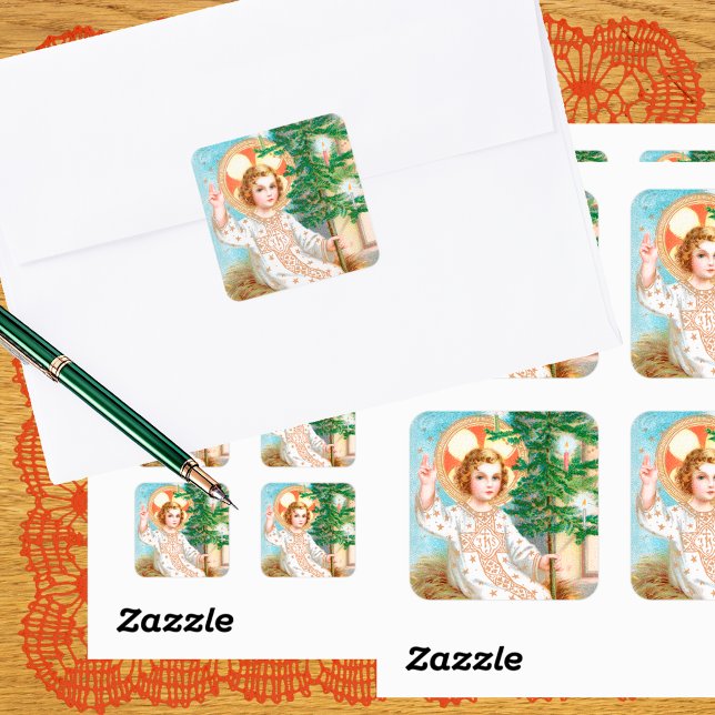 O Come, O Come, Emmanuel  (Detail) Advent Square Sticker (Creator Uploaded)