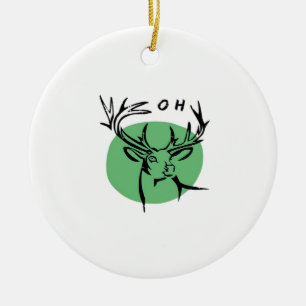 O Dear O Dear Green Minimal Modern Design Ornament