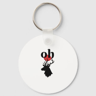 O Dear O Dear Red Artistic Expression Keychain
