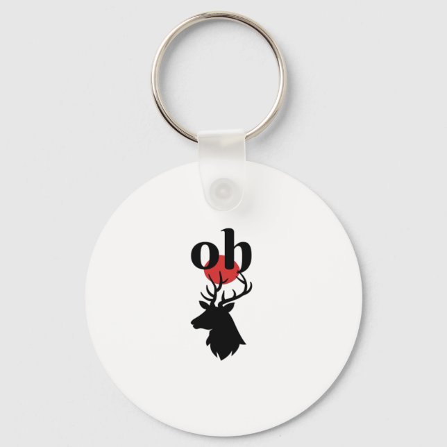 O Dear O Dear Red Artistic Expression Keychain (Front)