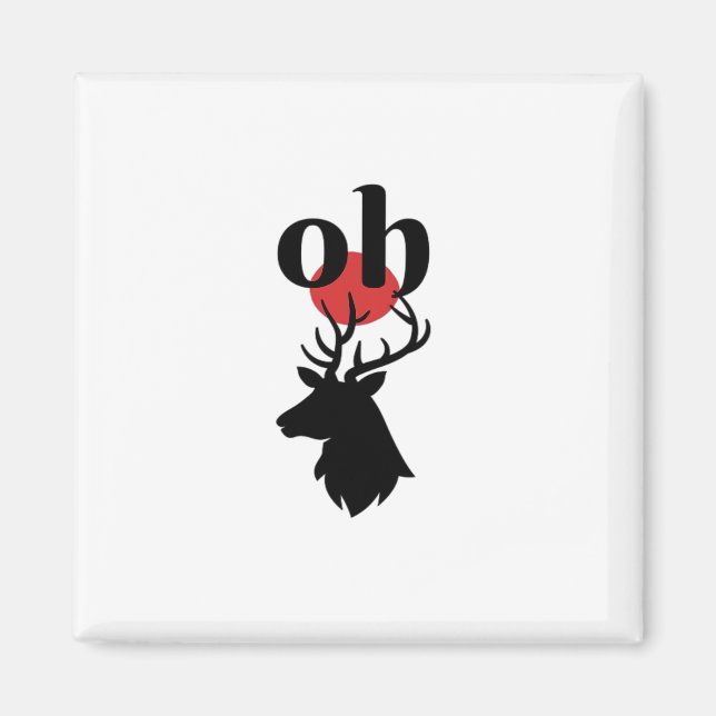 O Dear O Dear Red Artistic Expression  Magnet (Front)