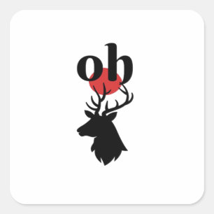O Dear O Dear Red Artistic Expression Square Sticker