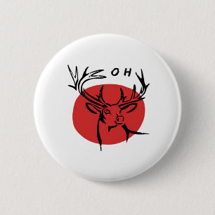 O Dear O Dear Red Retro Classic Design 2 Inch Round Button