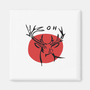 O Dear O Dear Red Retro Classic Design Magnet