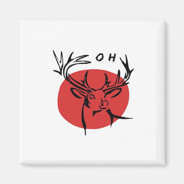O Dear O Dear Red Retro Classic Design  Magnet (Front)