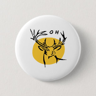 O Dear O Dear Yellow Artistic Style 2 Inch Round Button