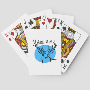 O Dear Oh Dear Blue Whimsical Aesthetic Playing Cards