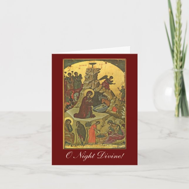 Ô Divin de nuit ! Carte de Noël (Devant)