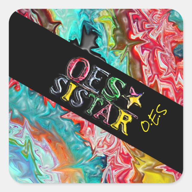O.E.S SISTAR SQUARE STICKER (Front)