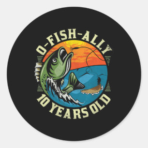 O-fish-ally 10 Years Old Classic Round Sticker