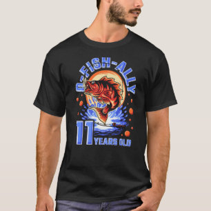 O-Fish-Ally 11 Years Old, Kids 11th Birthday Fishi T-Shirt